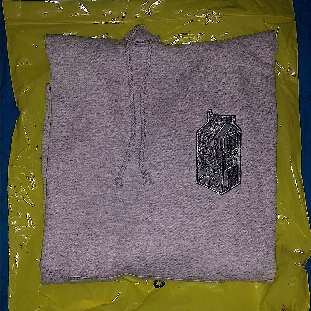 (RARE 2018) Lyrical Lemonade Grey Monochrome Patchwork Hoodie